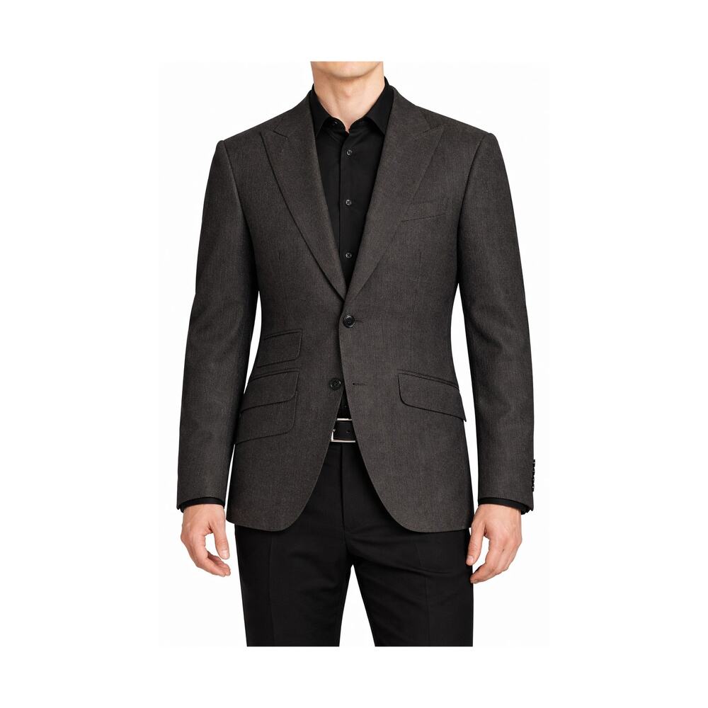 Cad & The Dandy Blazer Mens 40R Gray Wool UK Bespoke Tailored Vent Pockets Luxe